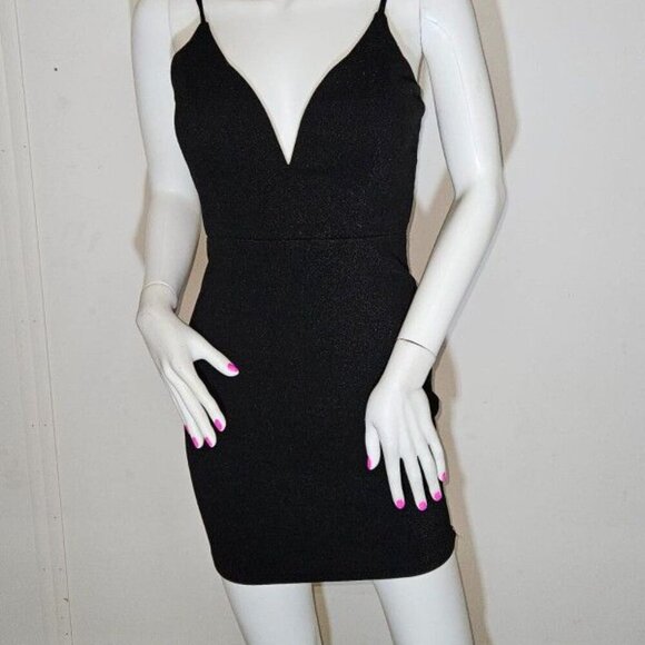 NWOT Black Windsor Mini Dress - Picture 2 of 3